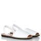 MINORQUINES DÉSTOCKAGE Sandales plates en cuir | Blanc