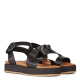 JONAK PAS CHER ISAURE CUIR - Sandales compensées en cuir | Noir