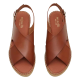 MINELLI PAS CHER Sandales compensées en cuir | Marron