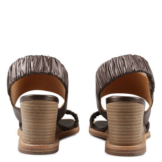COTELAC PAS CHER Sandales compensées en cuir | Marron