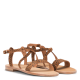 ANTHOLOGY PARIS EN REMISE BERYL - Sandales plates imprimé léopard en cuir | Marron