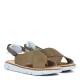 CAMPER DÉSTOCKAGE Oruga Sandal - Sandales plates en cuir | Vert