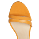 COSMOPARIS DÉSTOCKAGE ZADAU-BI - Sandales à talon ZADAU en cuir bi-matière | Orange