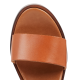 JONAK EN REMISE ELISE - Sandales à talons compensés et détails argentés en cuir | Marron