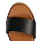JONAK DÉSTOCKAGE ELISE - Sandales à talons compensés et détails argentés en cuir | Noir