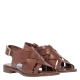 BOCAGE EN REMISE JALON - Sandales plates en cuir | Marron