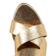 RIVECOUR DÉSTOCKAGE SANDALES N°96 - Sandales à talon en cuir | Doré