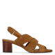 RIVECOUR DÉSTOCKAGE SANDALES N°551 - Sandales à talon en cuir velours | Marron
