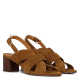 RIVECOUR DÉSTOCKAGE SANDALES N°551 - Sandales à talon en cuir velours | Marron