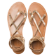 COULEUR POURPRE EN REMISE RAMA BIS - Sandales plates en cuir | Doré