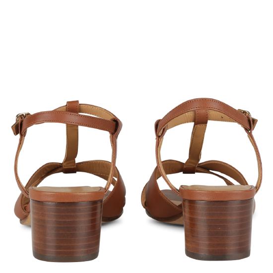 RIVECOUR EN REMISE SANDALES N°449 - Sandales à talon en cuir | Marron