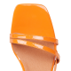 JONAK EN REMISE DAHAMA - Sandales à talon en cuir vernis | Orange